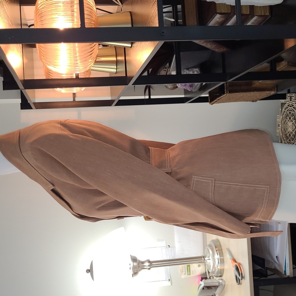 Anne Klein Light Brown Belted Blazer - Picture 7 of 16